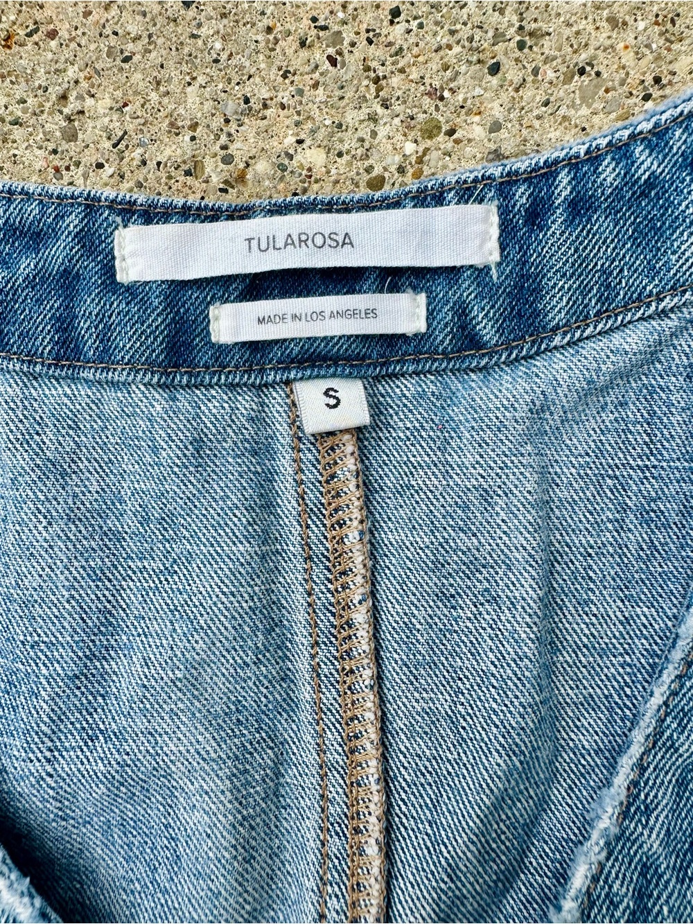 Tularosa Zoe 100% Heavy Cotton Button Down Denim Indigo Mini Dress, Small - Picture 2 of 12